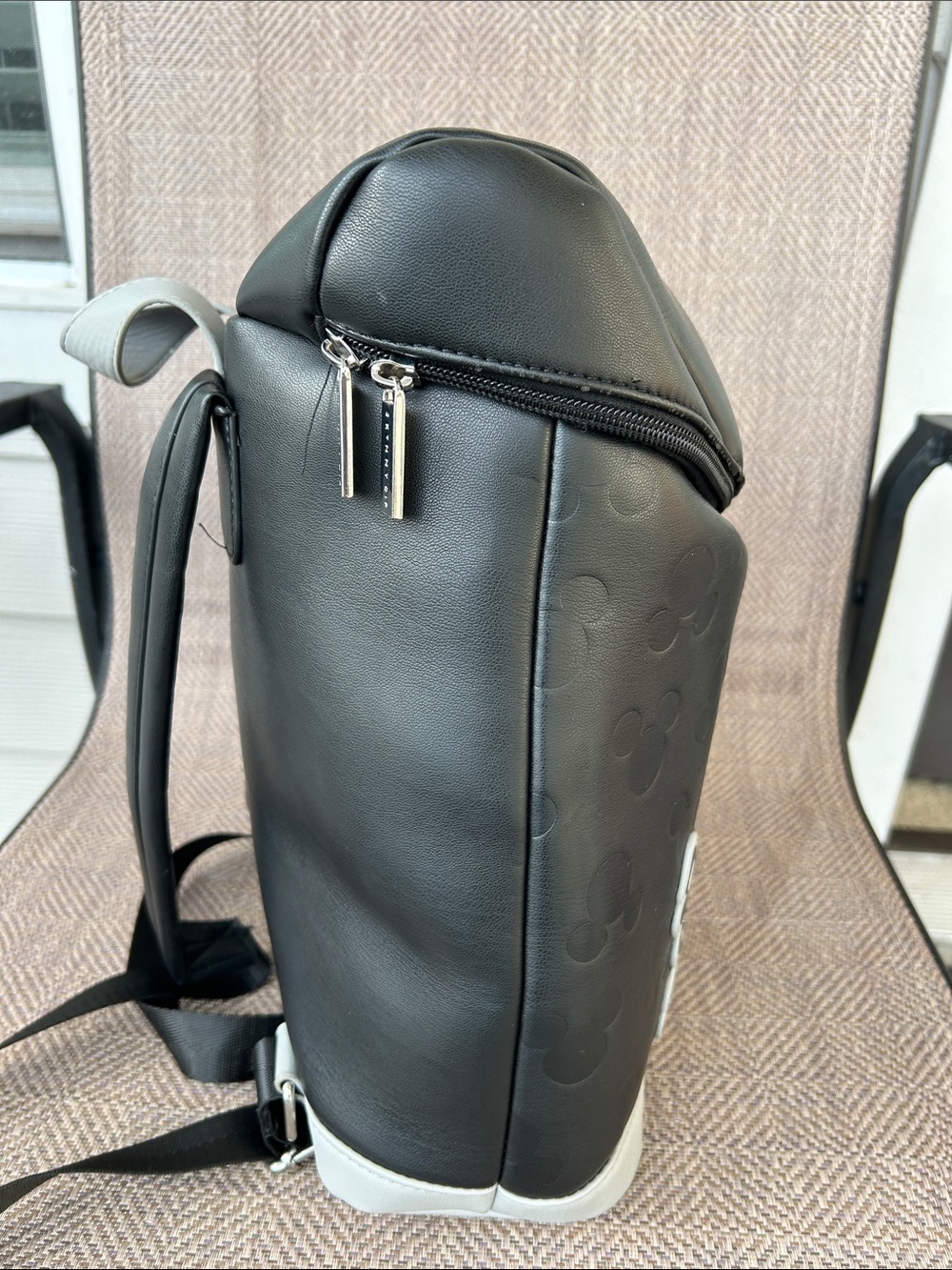 Disney Skinny Dip London Black Mickey Mouse Embossed Backpack. Faux Leather - Picture 3 of 12